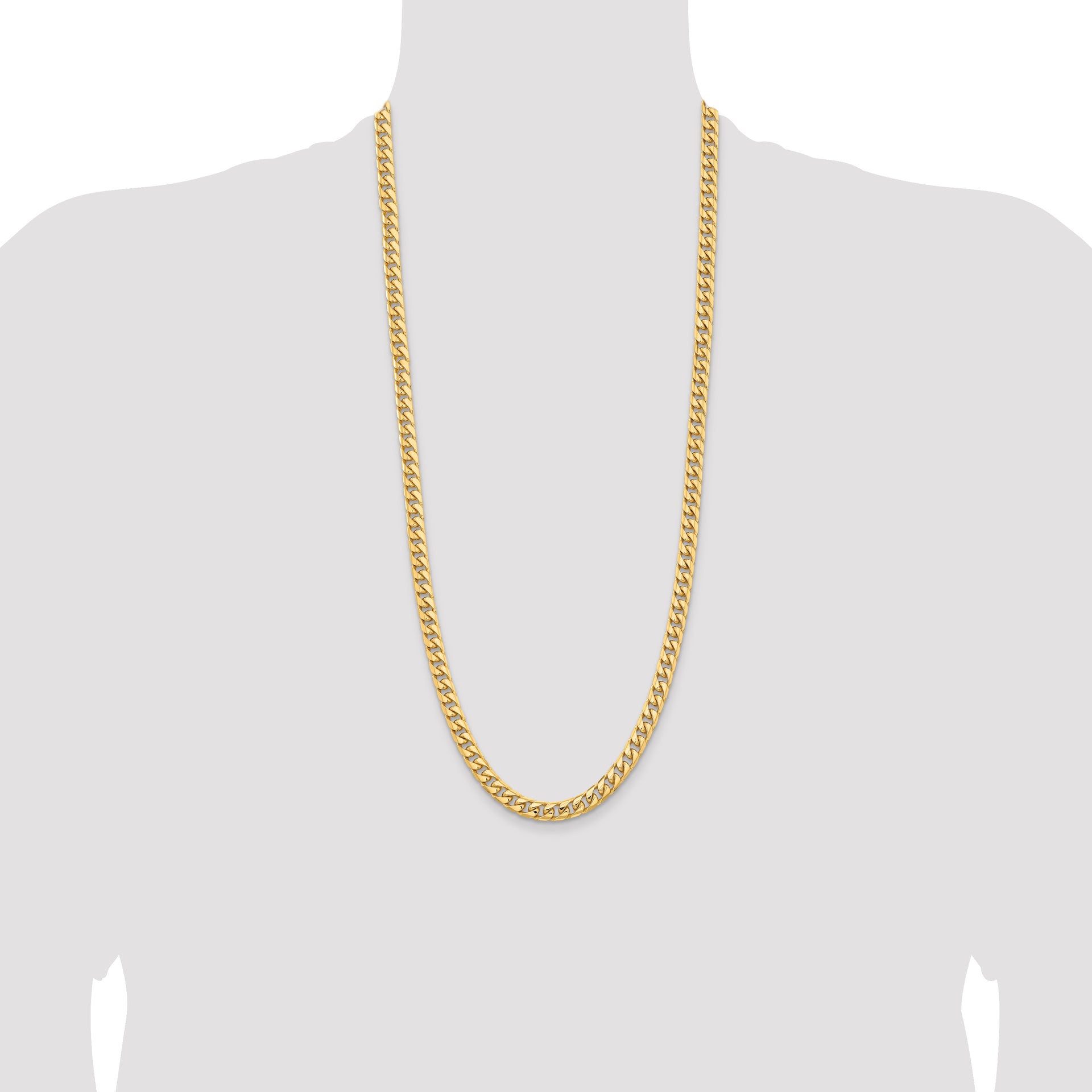 14k 6.75mm Solid Miami Cuban Chain