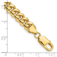 14k 6.75mm Solid Miami Cuban Chain