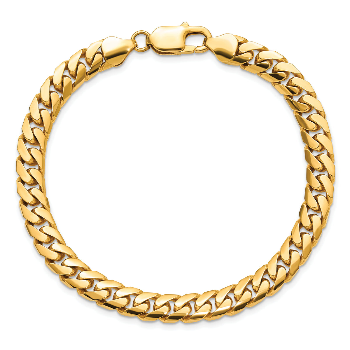 14k 6.75mm Solid Miami Cuban Chain