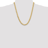 14k 8mm Solid Miami Cuban Chain