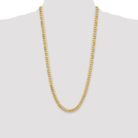 14k 8mm Solid Miami Cuban Chain