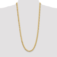 14k 8mm Solid Miami Cuban Chain