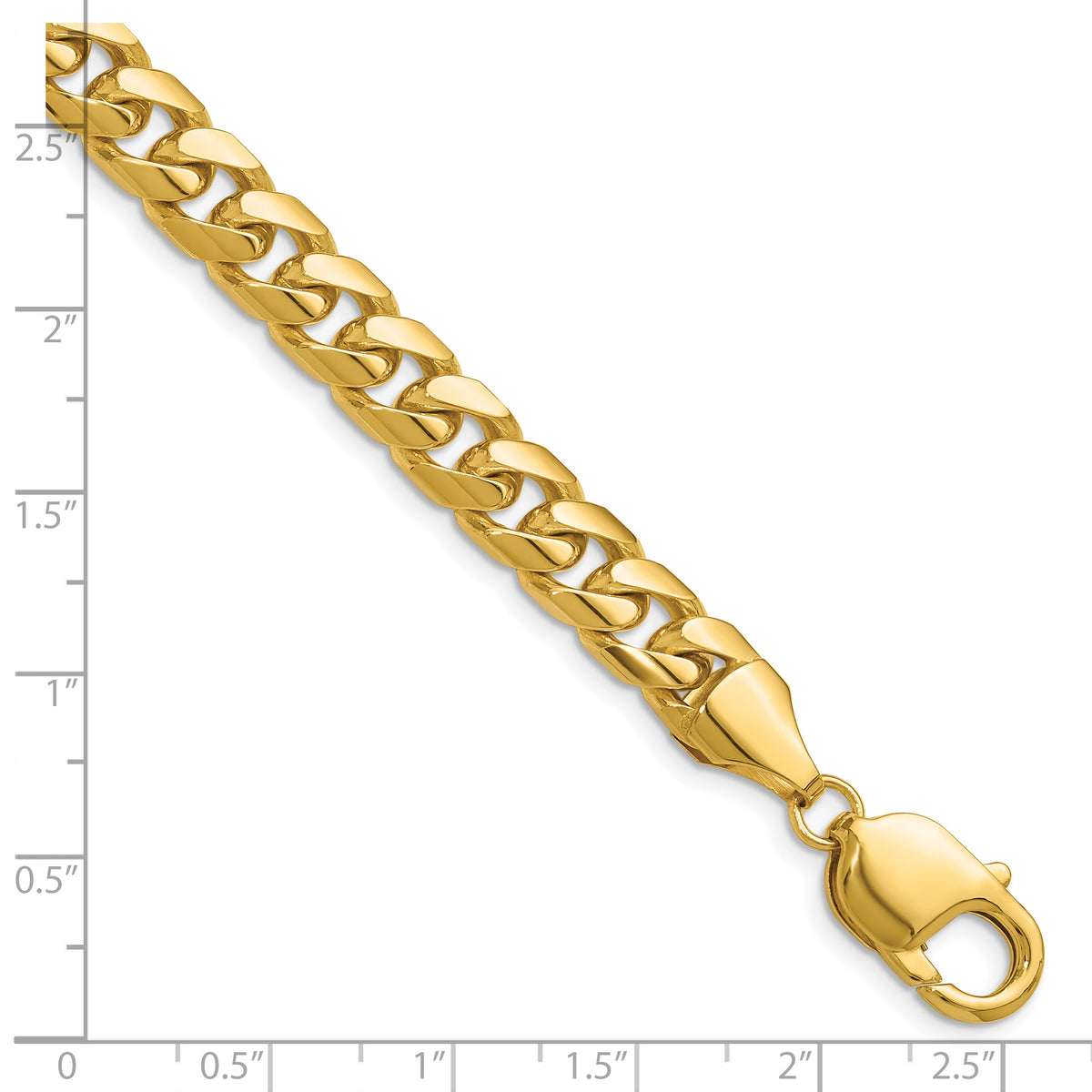 14k 8mm Solid Miami Cuban Chain