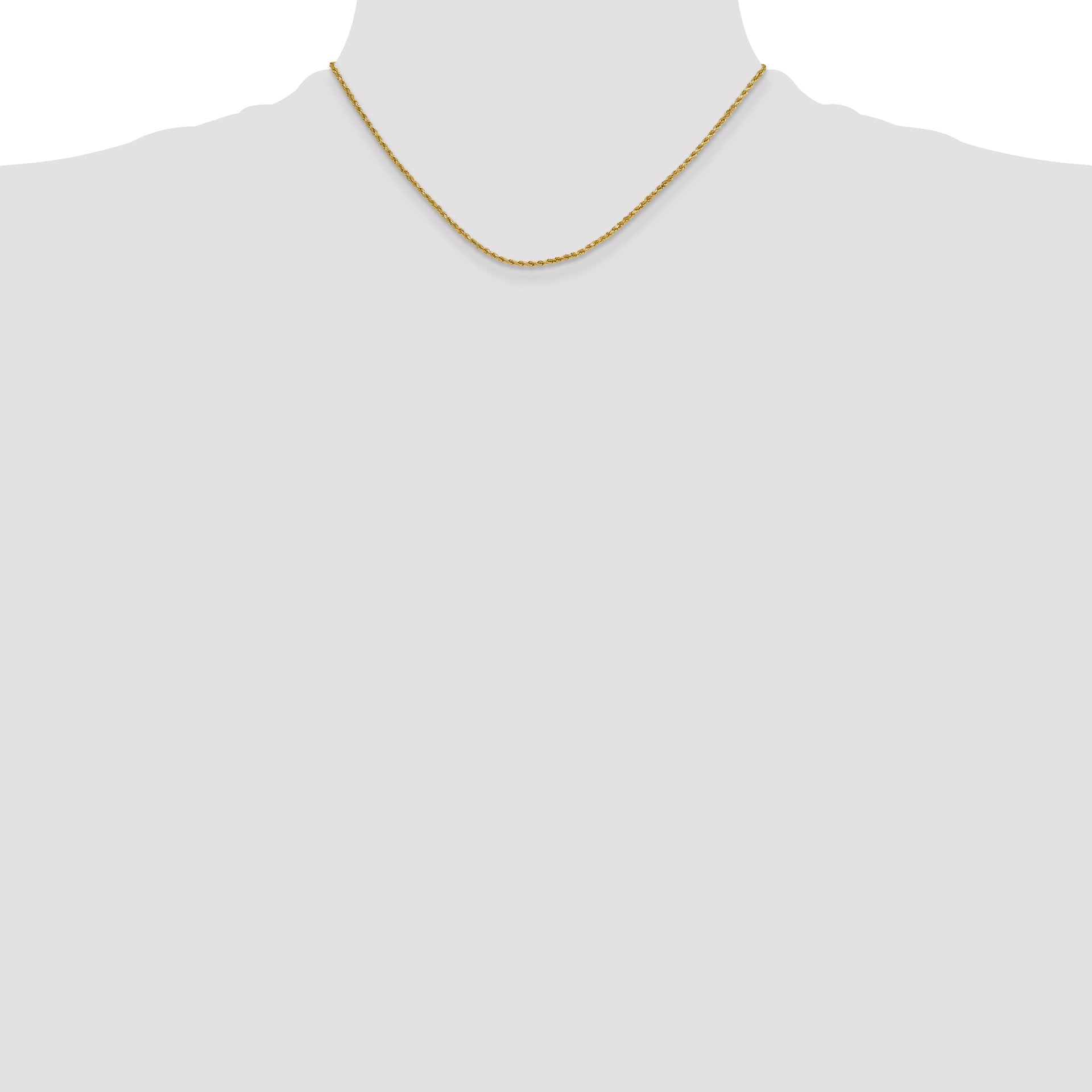 14k 2.0mm Semi-solid D/C Rope Chain