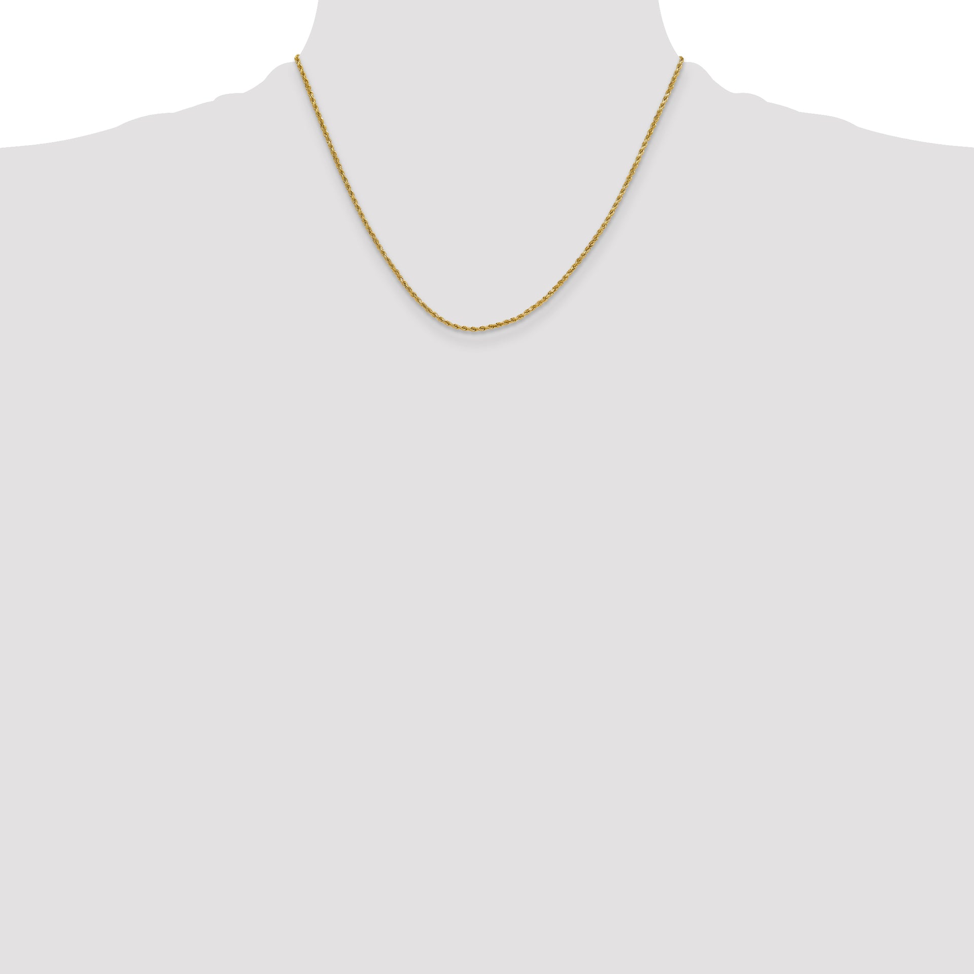 14k 2.0mm Semi-solid D/C Rope Chain