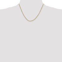 14k 2.0mm Semi-solid D/C Rope Chain