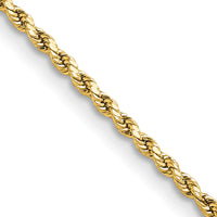 14k 2.0mm Semi-solid D/C Rope Chain