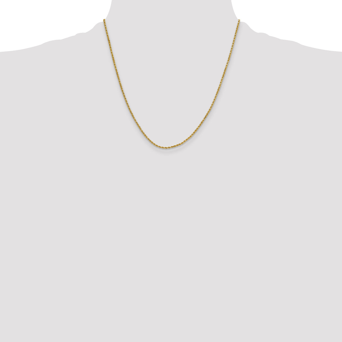 14k 2.0mm Semi-solid D/C Rope Chain