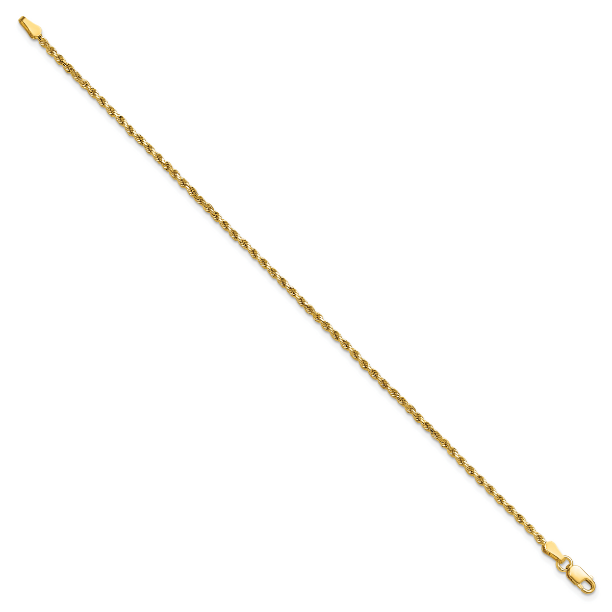 14k 2.0mm Semi-solid D/C Rope Chain