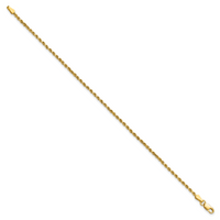 14k 2.0mm Semi-solid D/C Rope Chain