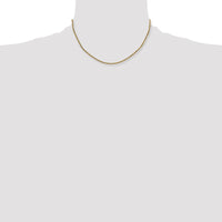 14k 2.25mm Semi-solid D/C Rope Chain