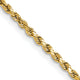 14k 2.25mm Semi-solid D/C Rope Chain