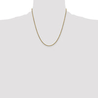 14k 2.25mm Semi-solid D/C Rope Chain