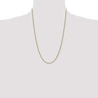 14k 2.25mm Semi-solid D/C Rope Chain