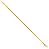 14k 2.5mm Semi-solid D/C Rope Chain