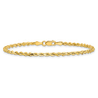 14k 2.5mm Semi-solid D/C Rope Chain