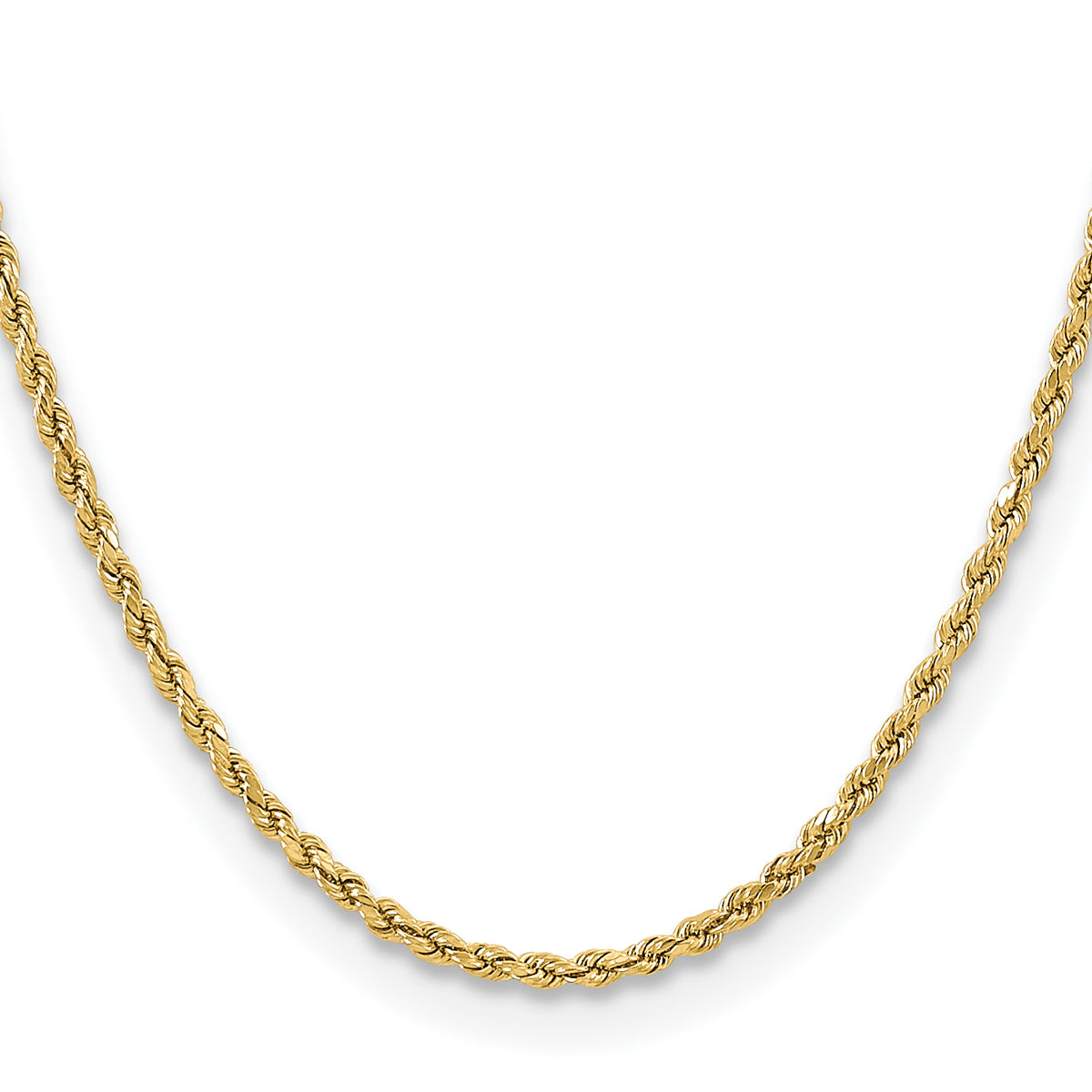 14k 3.0mm Semi-solid D/C Rope Chain