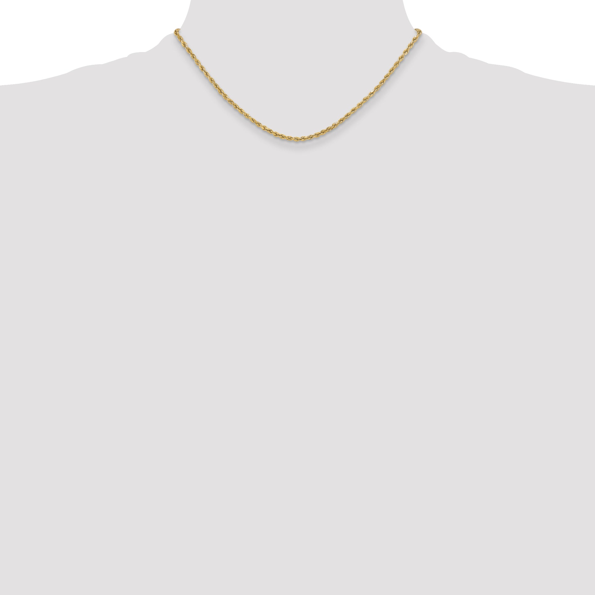 14k 3.0mm Semi-solid D/C Rope Chain