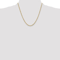 14k 3.0mm Semi-solid D/C Rope Chain