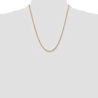14k 3.0mm Semi-solid D/C Rope Chain