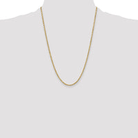 14k 3.0mm Semi-solid D/C Rope Chain
