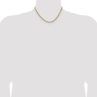 14k 3.5mm Semi-solid D/C Rope Chain