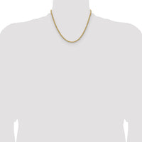 14k 3.5mm Semi-solid D/C Rope Chain