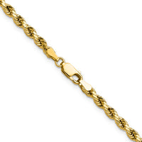 14k 3.5mm Semi-solid D/C Rope Chain