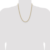 14k 3.5mm Semi-solid D/C Rope Chain