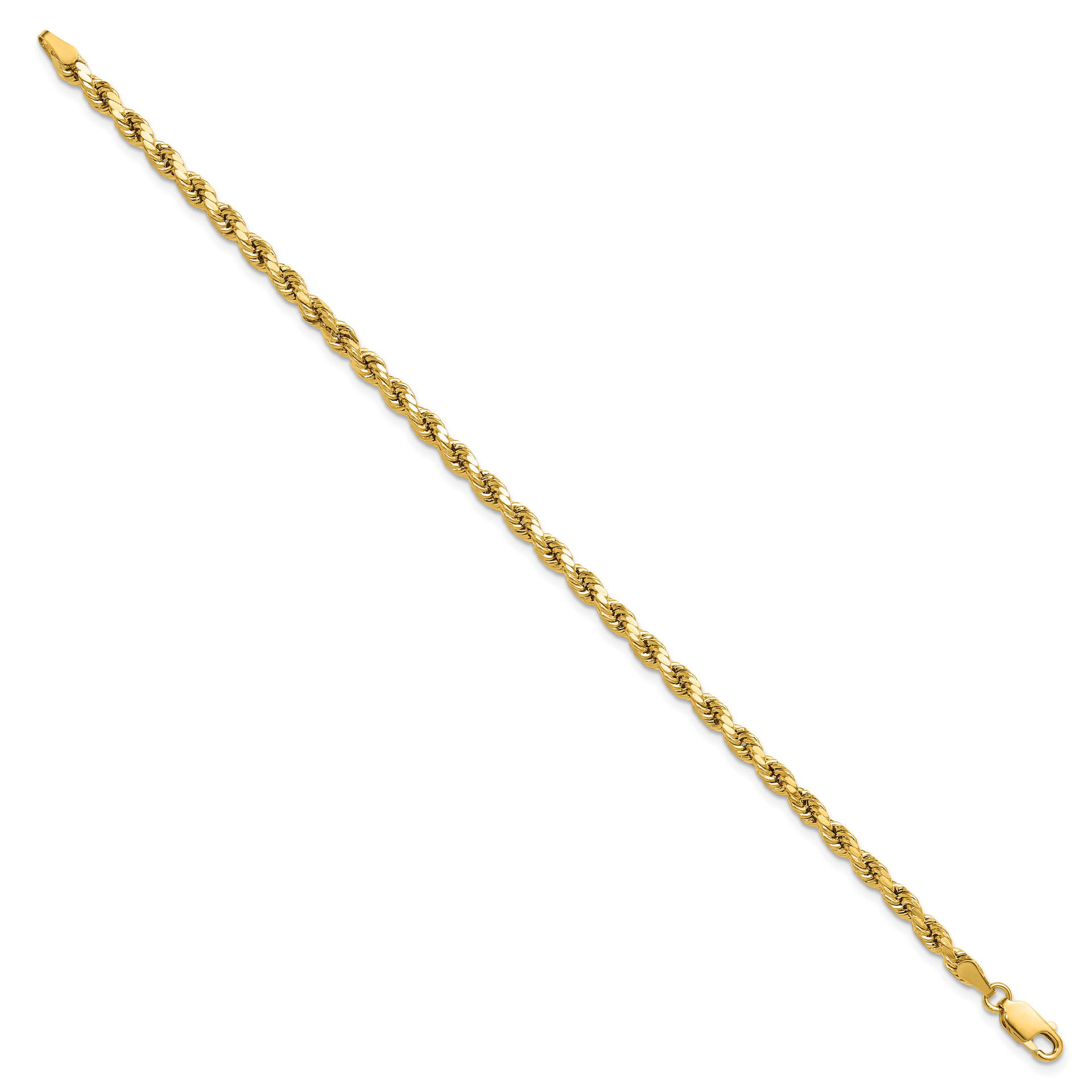 14k 3.5mm Semi-solid D/C Rope Chain