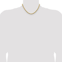 14k 4.0mm Semi-solid D/C Rope Chain