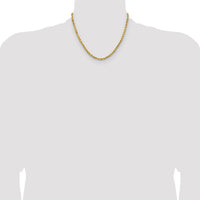 14k 4.0mm Semi-solid D/C Rope Chain