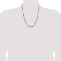 14k 4.0mm Semi-solid D/C Rope Chain