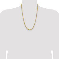 14k 4.0mm Semi-solid D/C Rope Chain