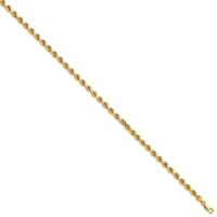 14k 4.0mm Semi-solid D/C Rope Chain