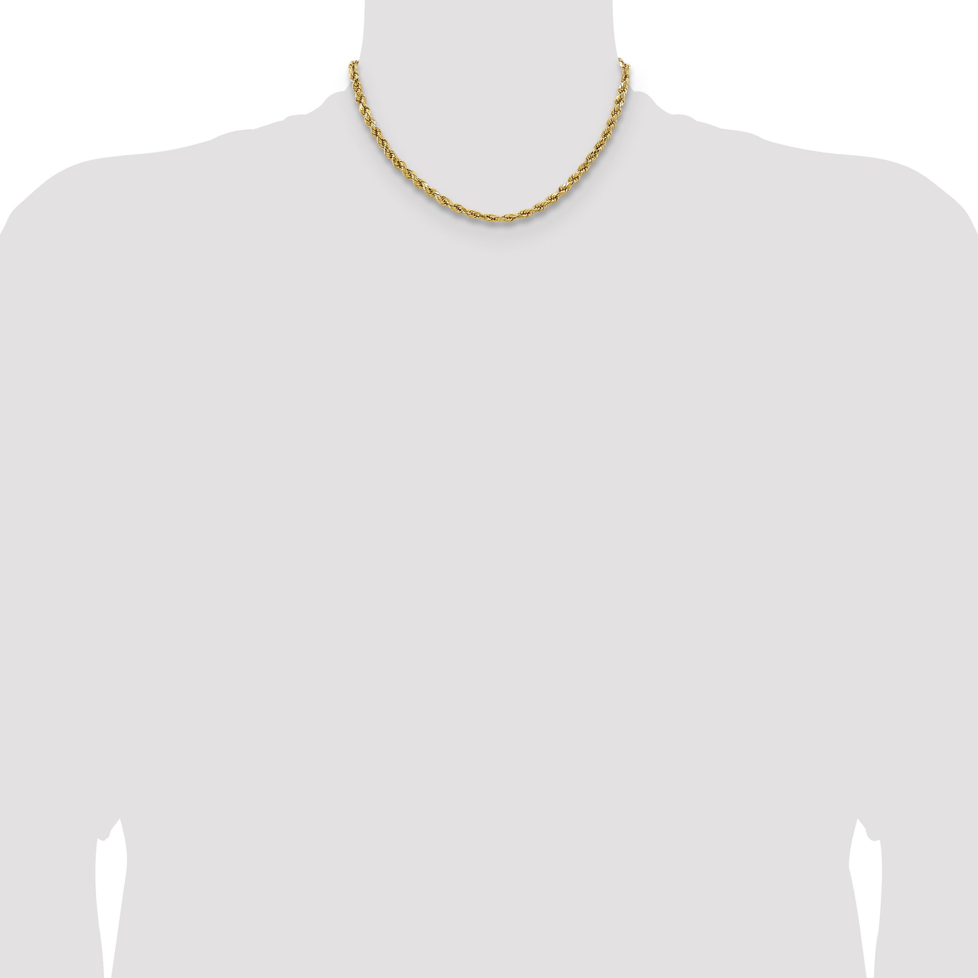 14k 4.9mm Semi-solid D/C Rope Chain