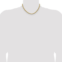 14k 4.9mm Semi-solid D/C Rope Chain