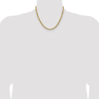 14k 4.9mm Semi-solid D/C Rope Chain