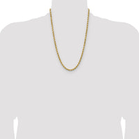 14k 4.9mm Semi-solid D/C Rope Chain