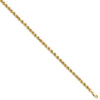 14k 4.9mm Semi-solid D/C Rope Chain