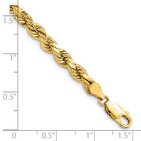 14k 4.9mm Semi-solid D/C Rope Chain