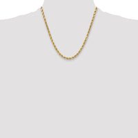 14k 5.5mm Semi-solid D/C Rope Chain