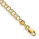 14k Hollow Double Link Charm Bracelet
