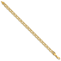 14KY Double Link Charm Bracelet