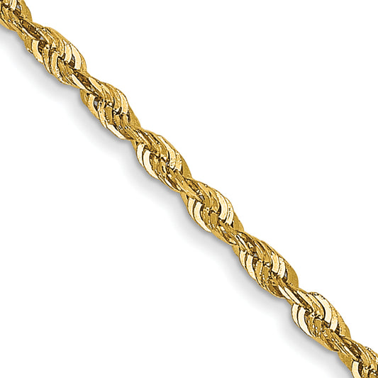 14k 1.5mm Ultra D/C Lightweight Rope Chain