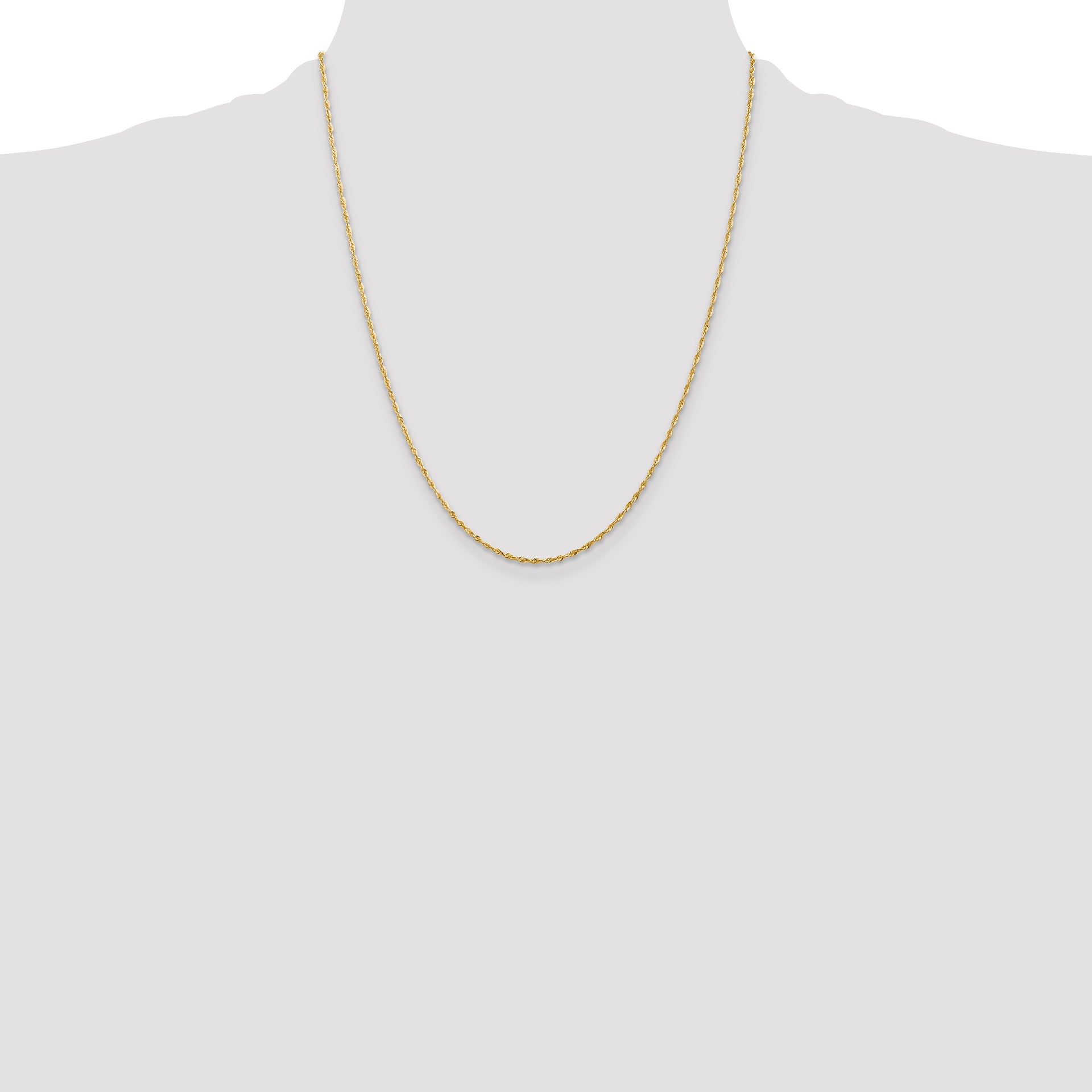 14k 1.5mm Ultra D/C Lightweight Rope Chain