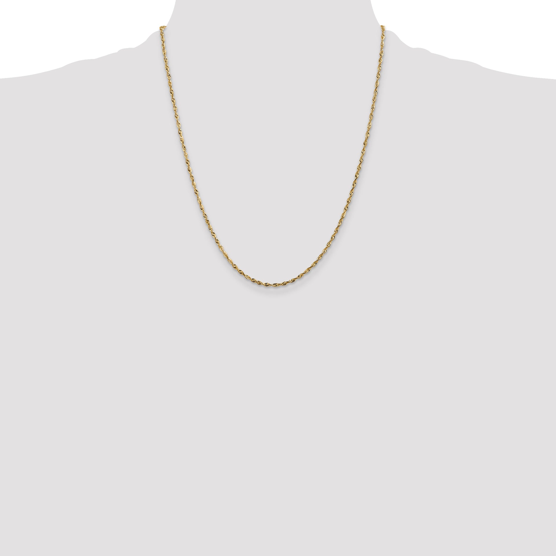 14k 1.8mm Ultra D/C Lightweight Rope Chain