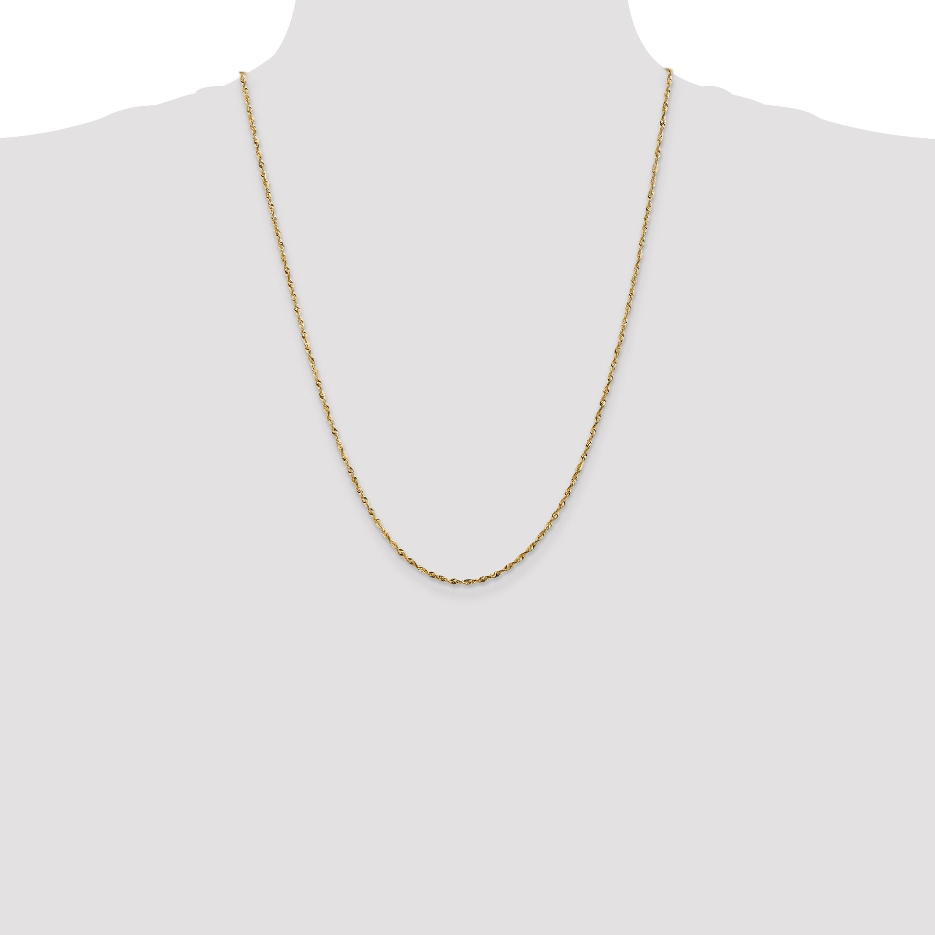 14k 1.8mm Ultra D/C Lightweight Rope Chain