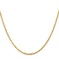 14k 2.0mm Ultra D/C Lightweight Rope Chain