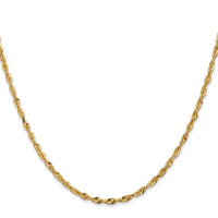 14k 2.5mm Ultra D/C Lightweight Rope Chain